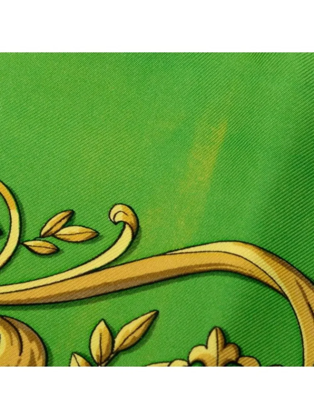 Hermes Carre 90 la Promenade de Longchamps Walkway to Ron Chien Scarf Green